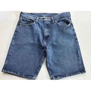 Men’s Size 34 Wrangler Premium Quality Jean Shorts Jorts Relaxed Fit Blue Denim